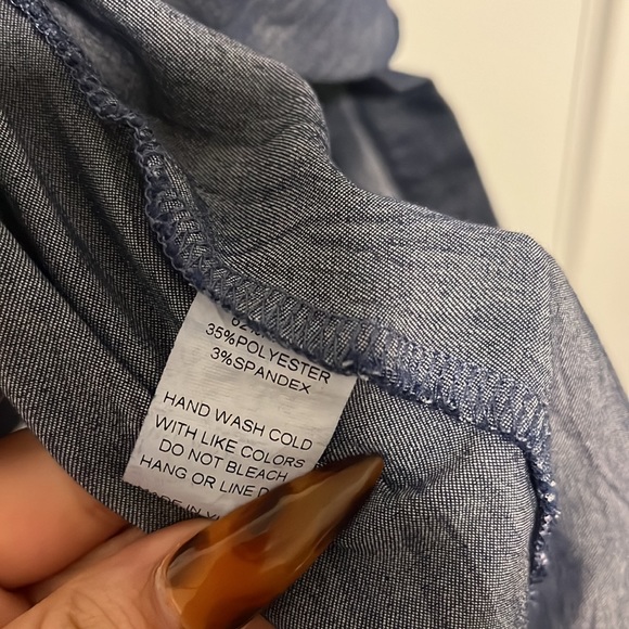 Jean Button Up Collared Dress - Picture 4 of 4